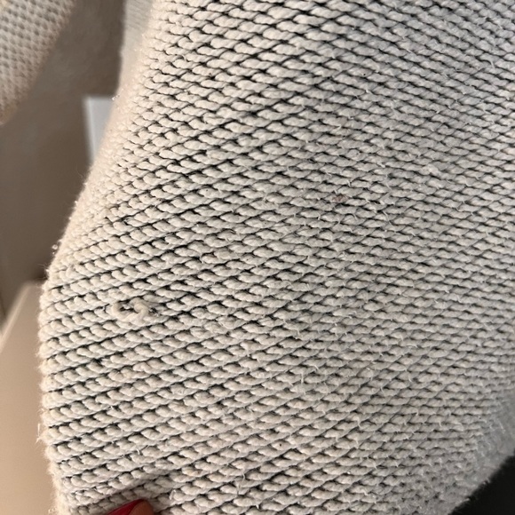 Oversized Textured Knit Top Beige 3/4 Sleeve Round Neck Women’s M/L - Picture 7 of 11